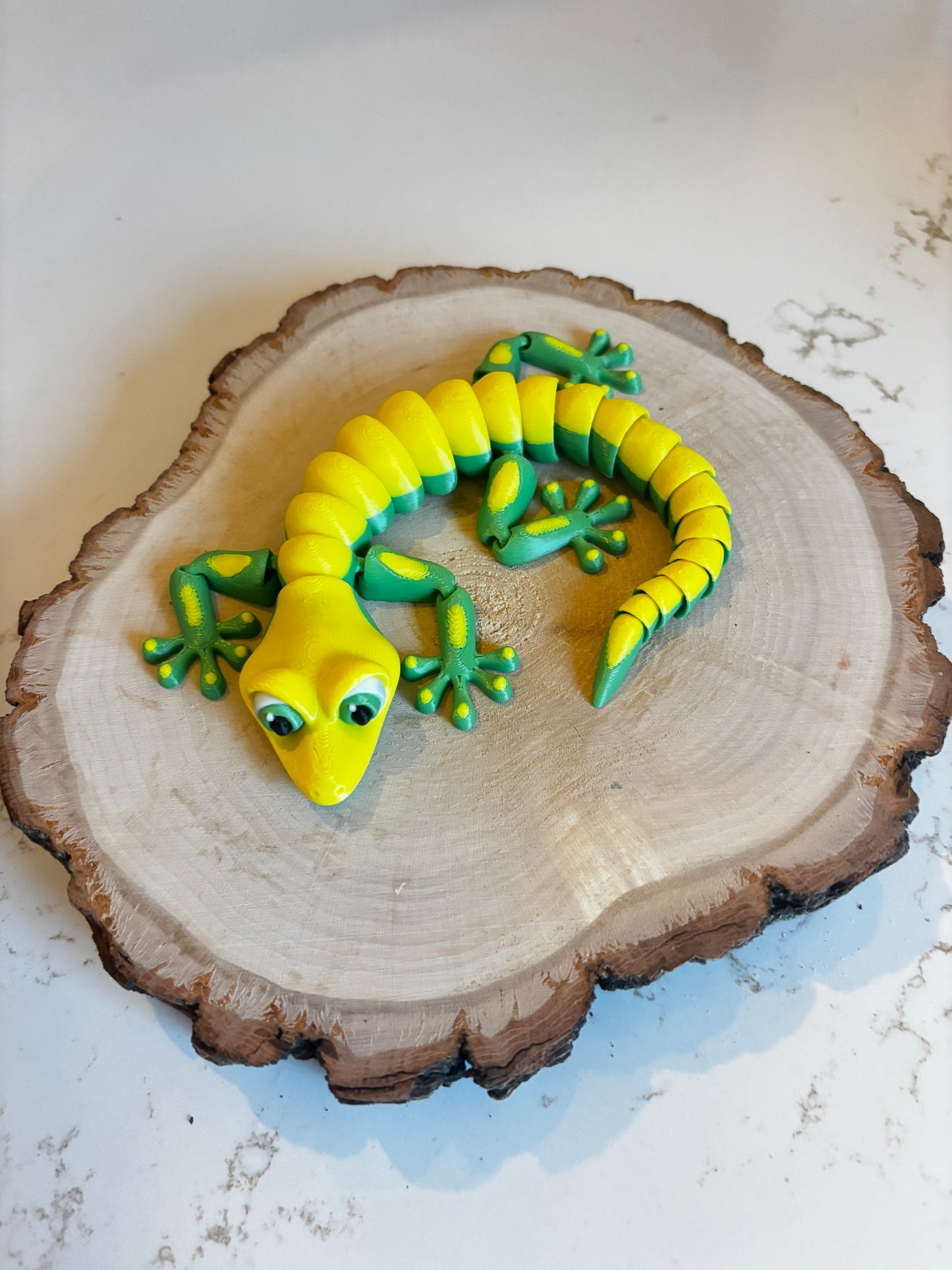 Lézard - jaune et vert