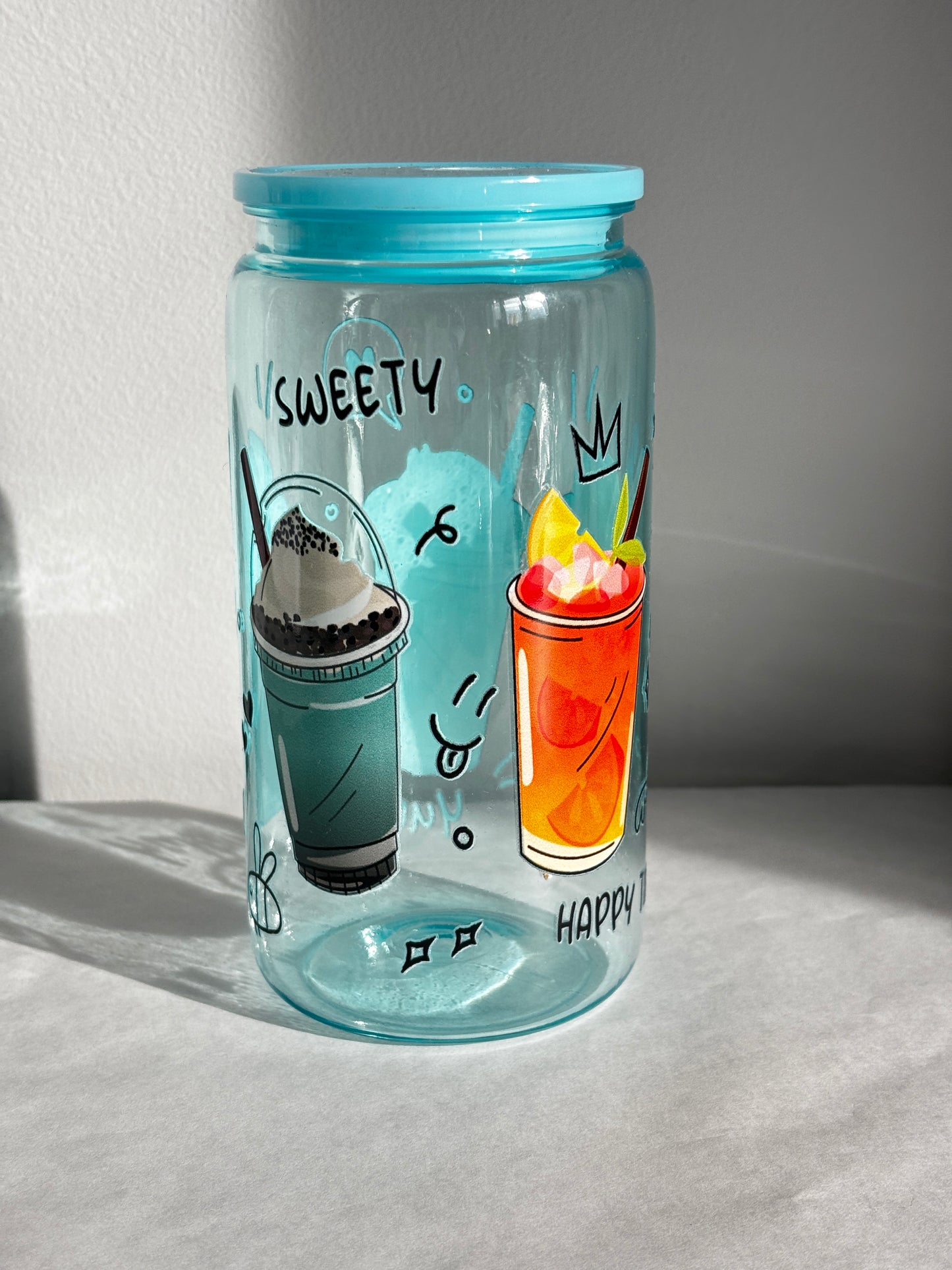 16oz Glass - Minnie & Daisy