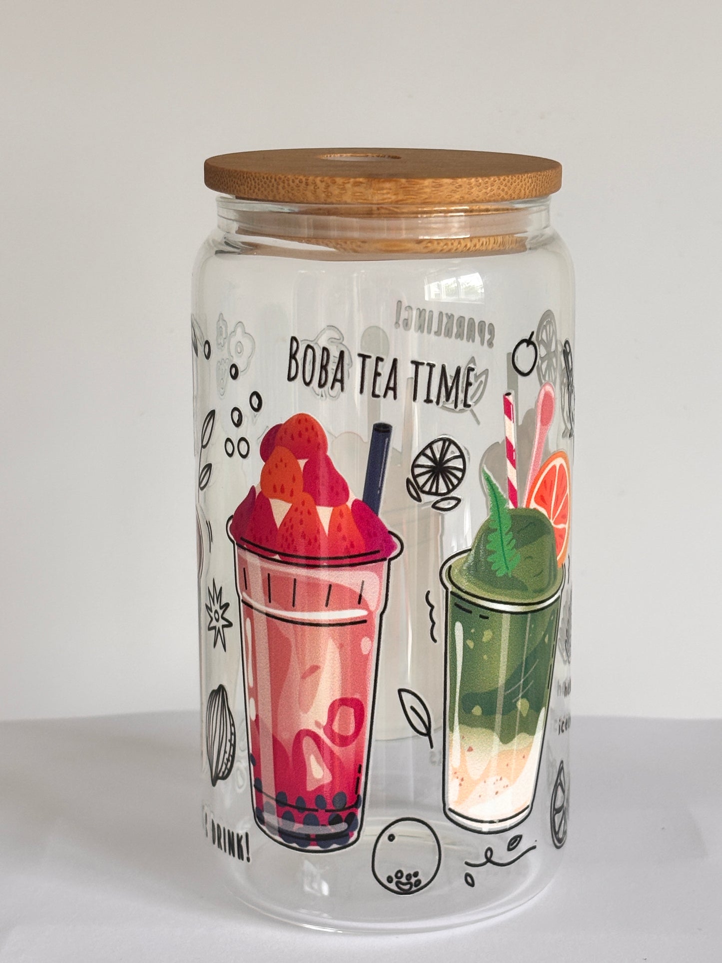 16oz Glass - Minnie & Daisy