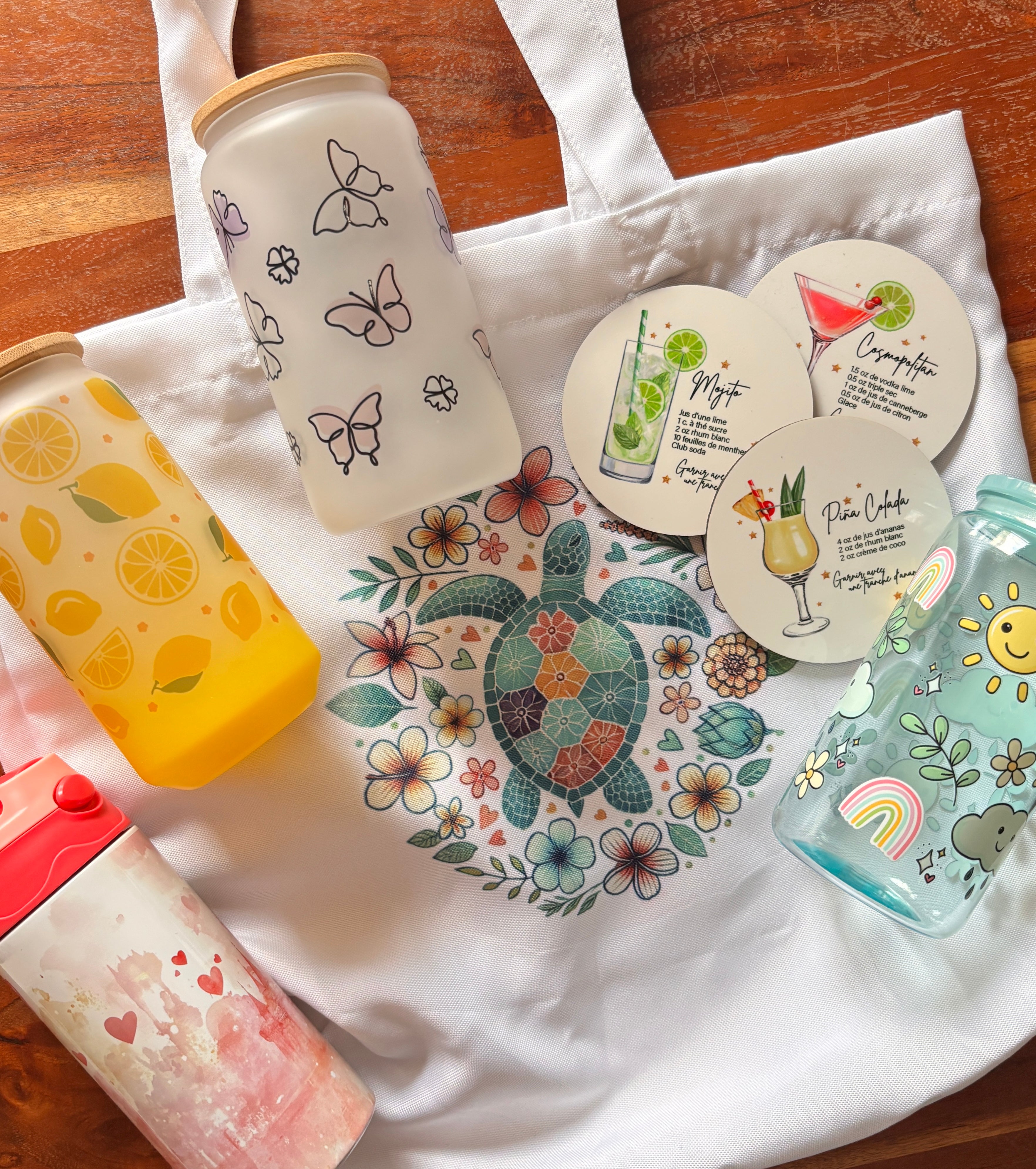 Verres et bouteilles