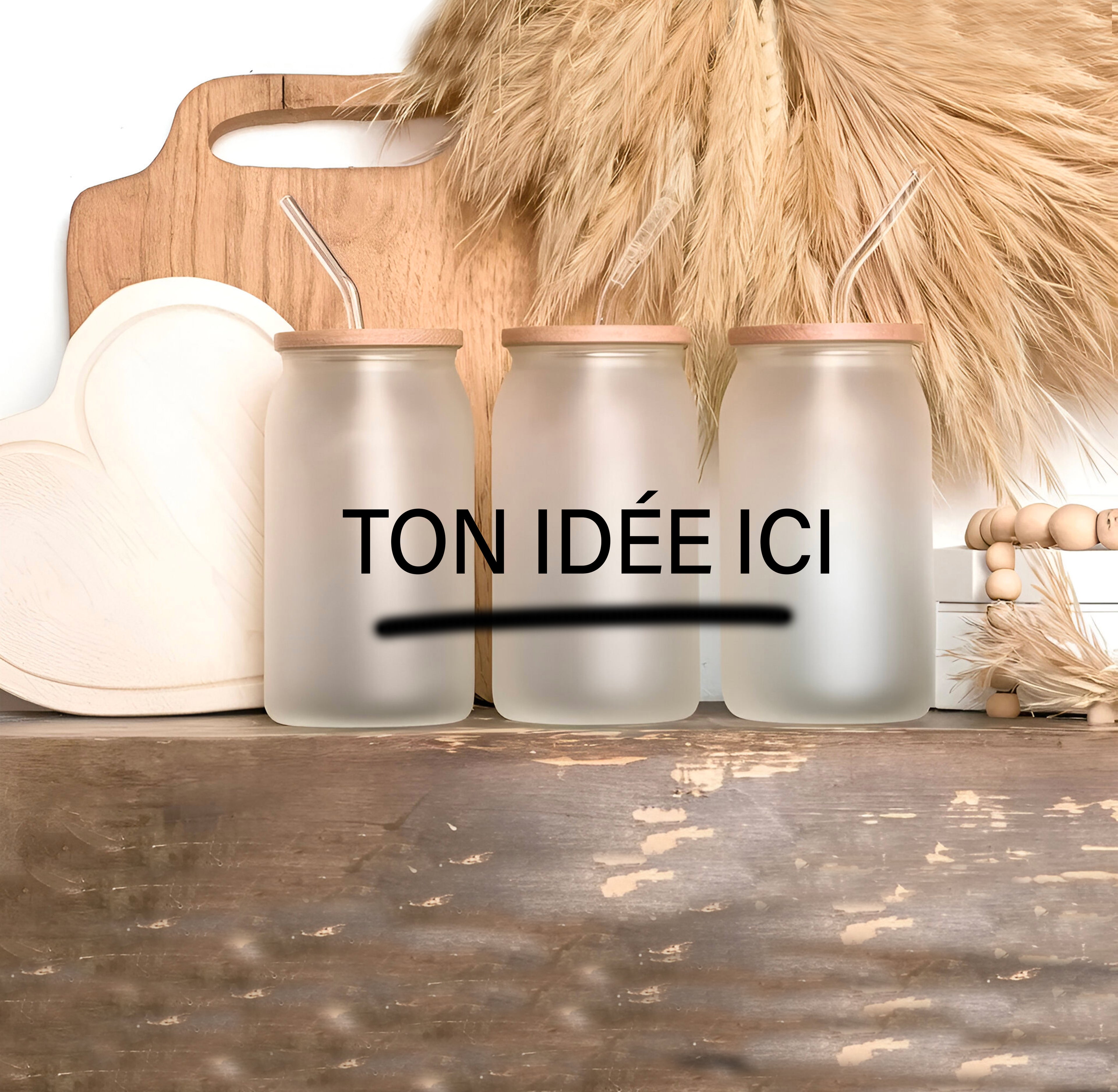 Verre 16oz givré/clair - À PERSONNALISER