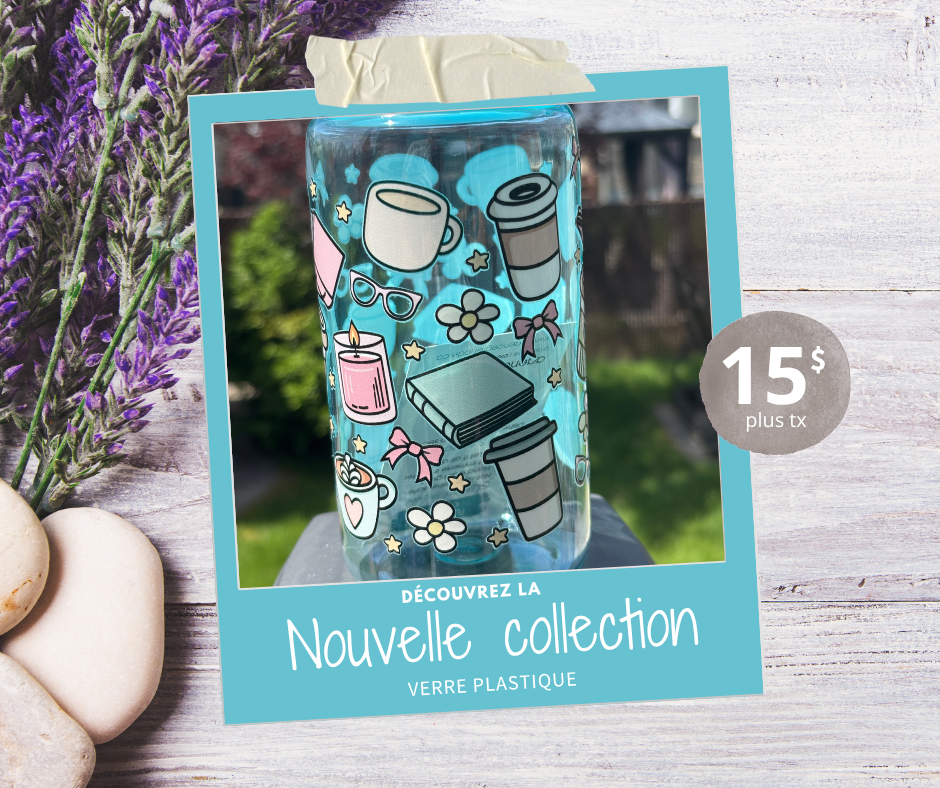 Verre 16oz clair (plastique) - CAFÉ & BOUQUINS