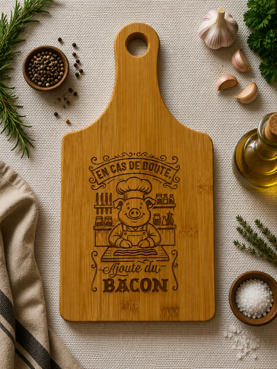 Planche à découper - AJOUTE DU BACON
