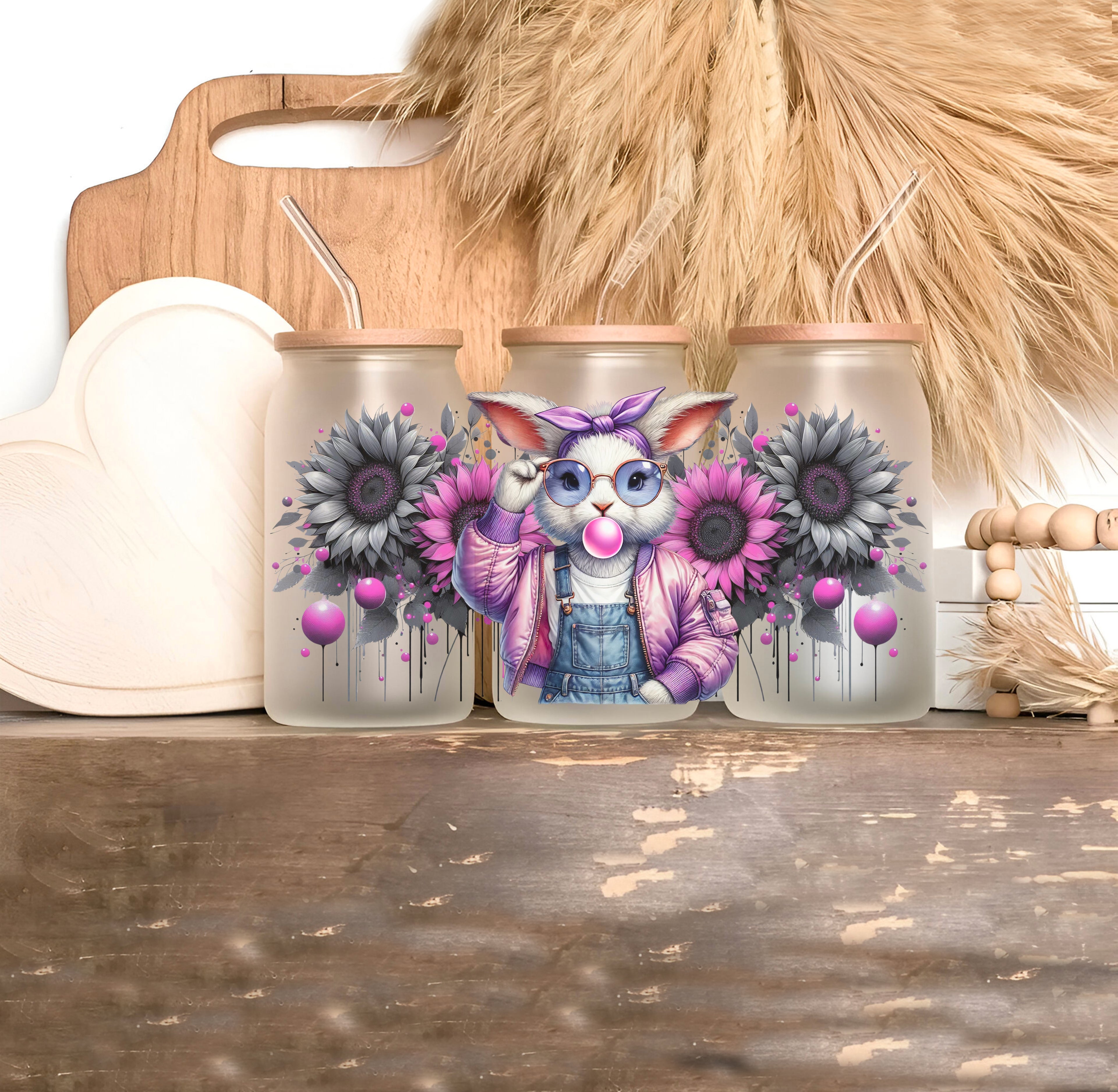 16oz Glass - Minnie &amp; Daisy