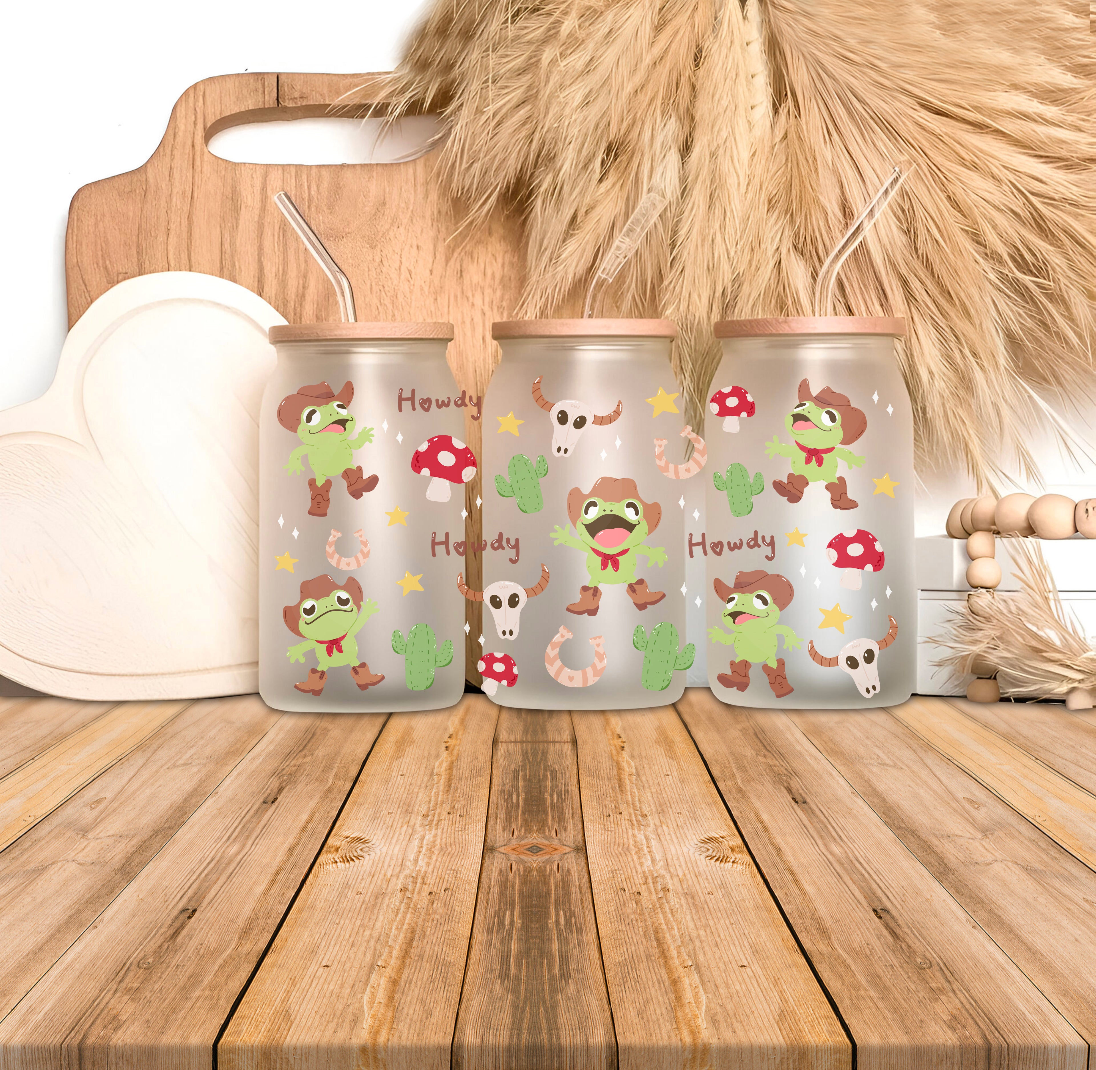 16oz Glass - Minnie &amp; Daisy