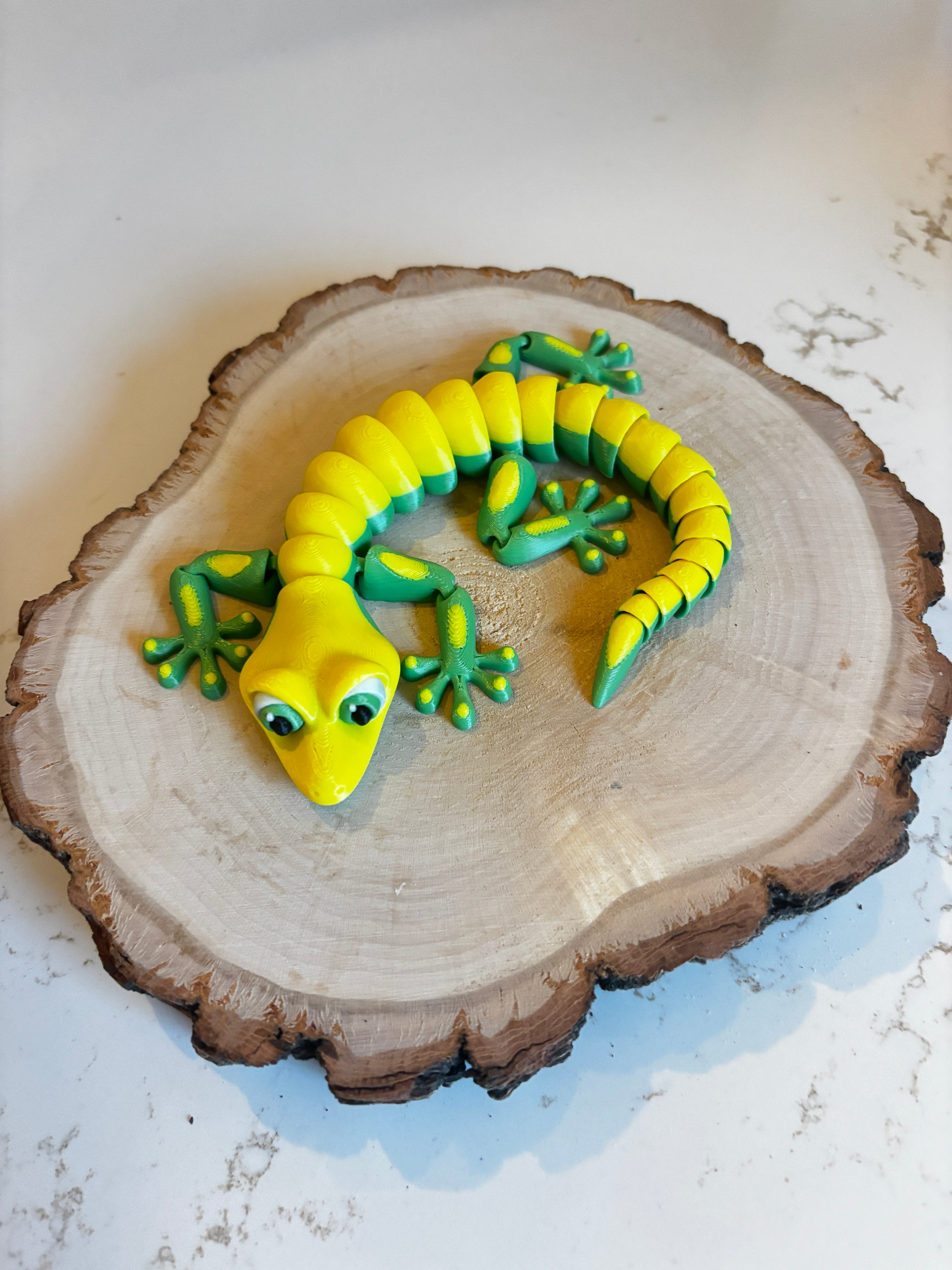 Lézard - jaune et vert