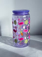 Verre 16oz clair (plastique) - FLAMINGOS
