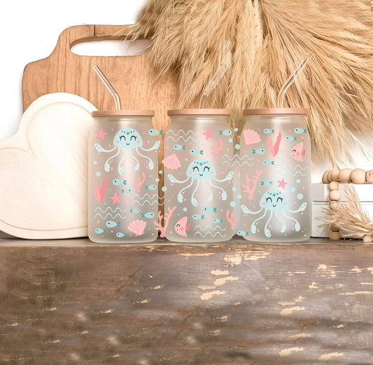 Verre 16oz givré - CRÉATURES DE LA MER