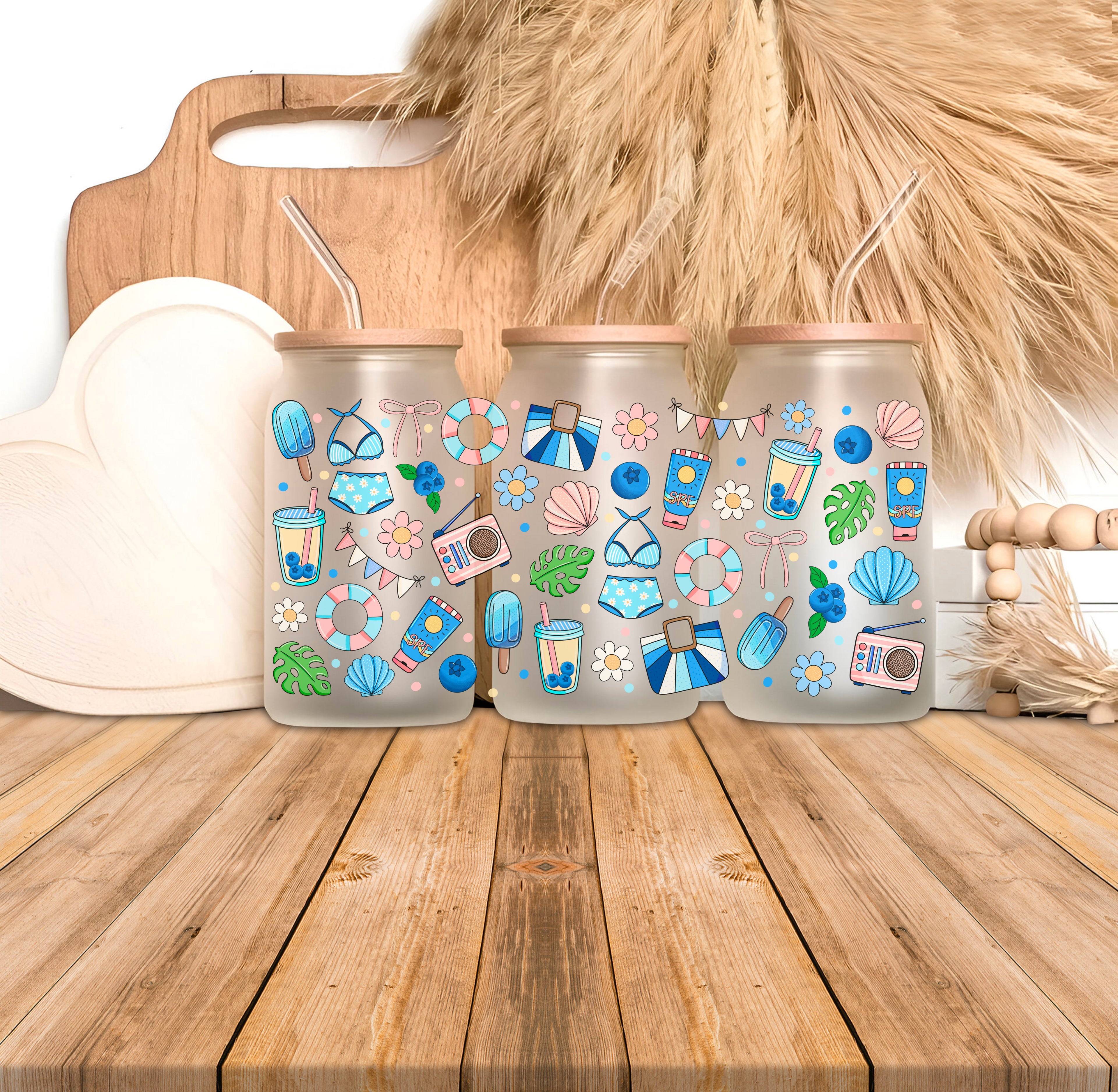 Verre 16oz givré - Limonade bleue