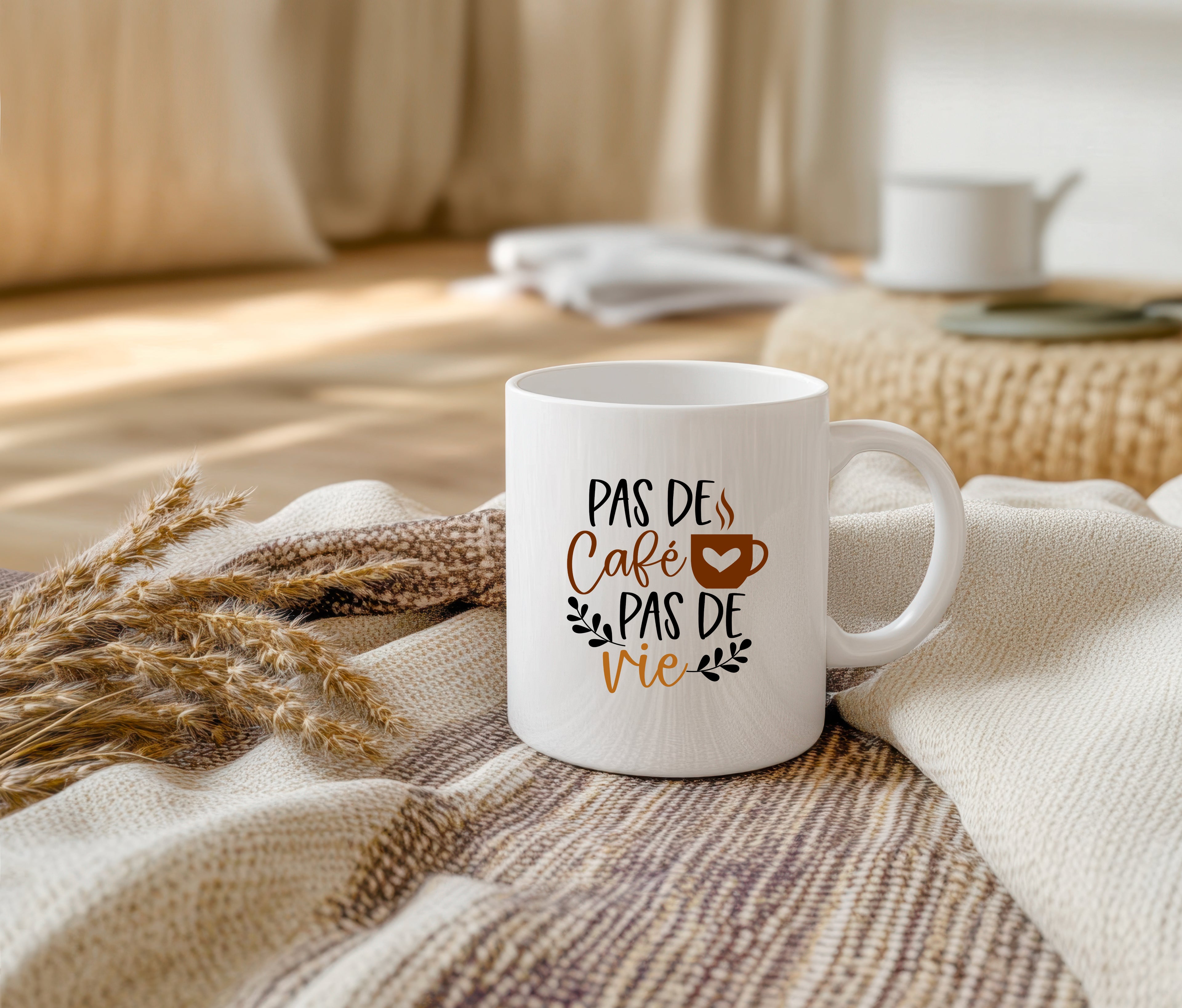 Tasse 11 oz - PAS DE CAFÉ, PAS DE VIE