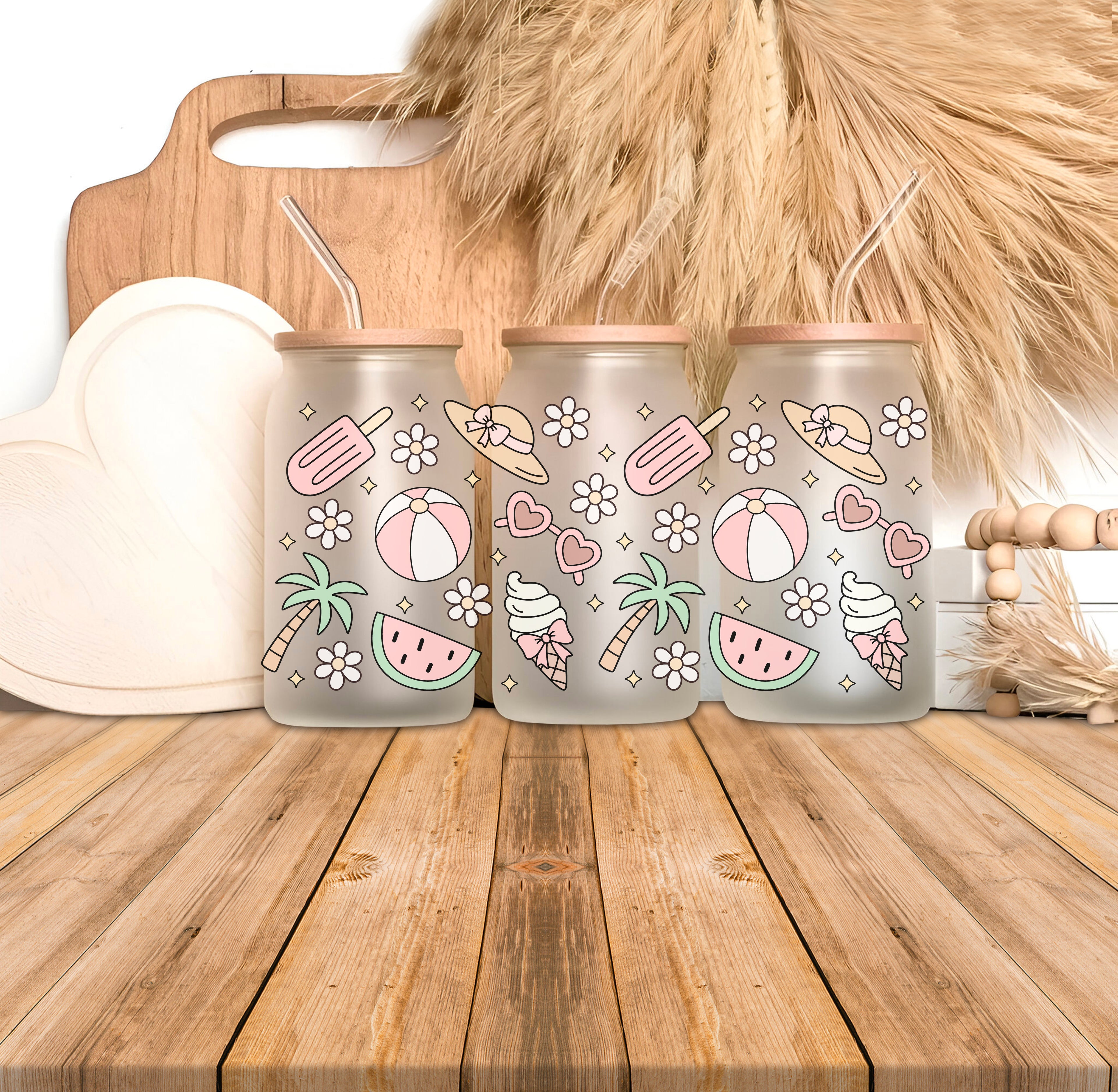 16oz Glass - Minnie &amp; Daisy