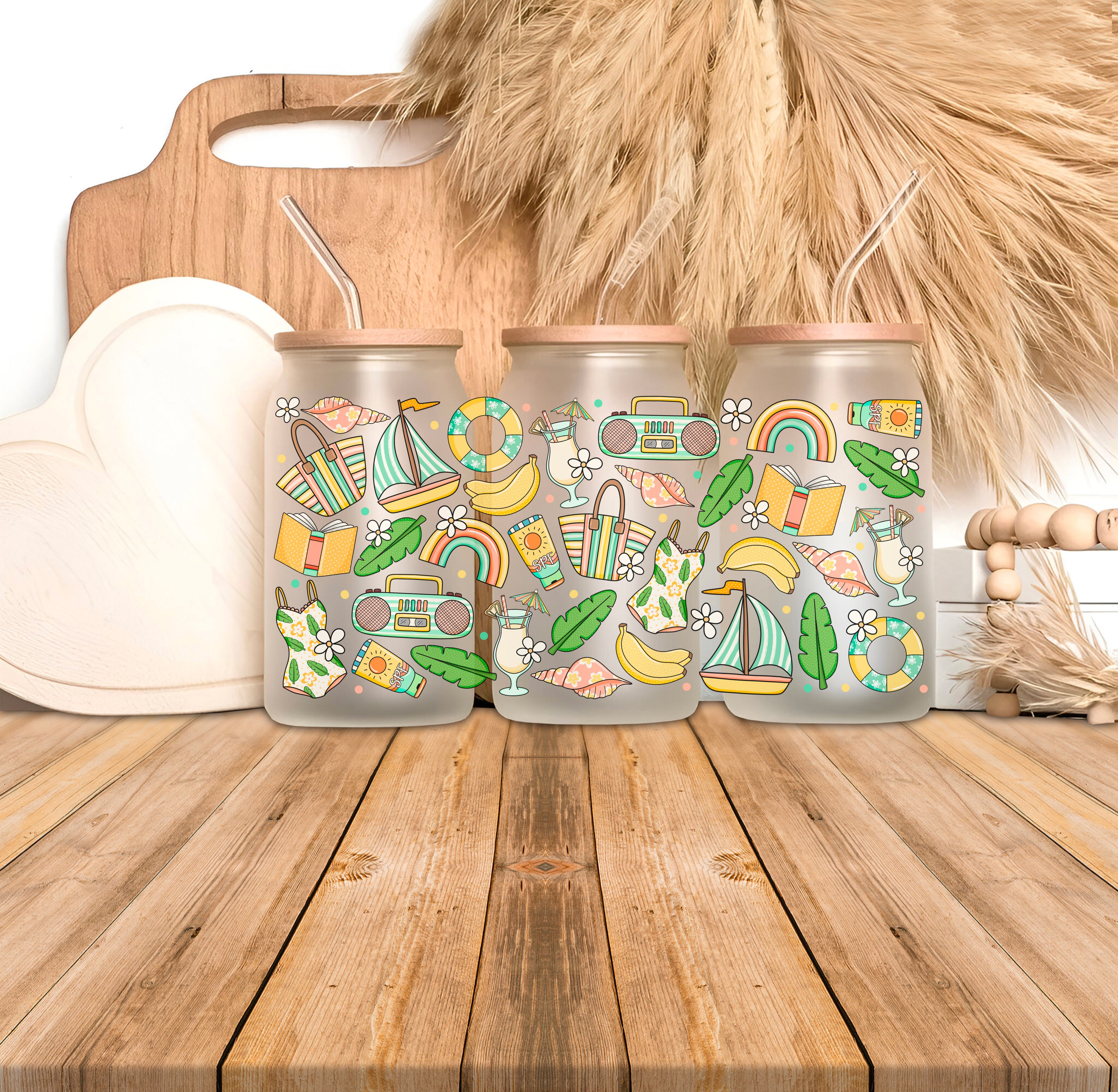 16oz Glass - Minnie &amp; Daisy