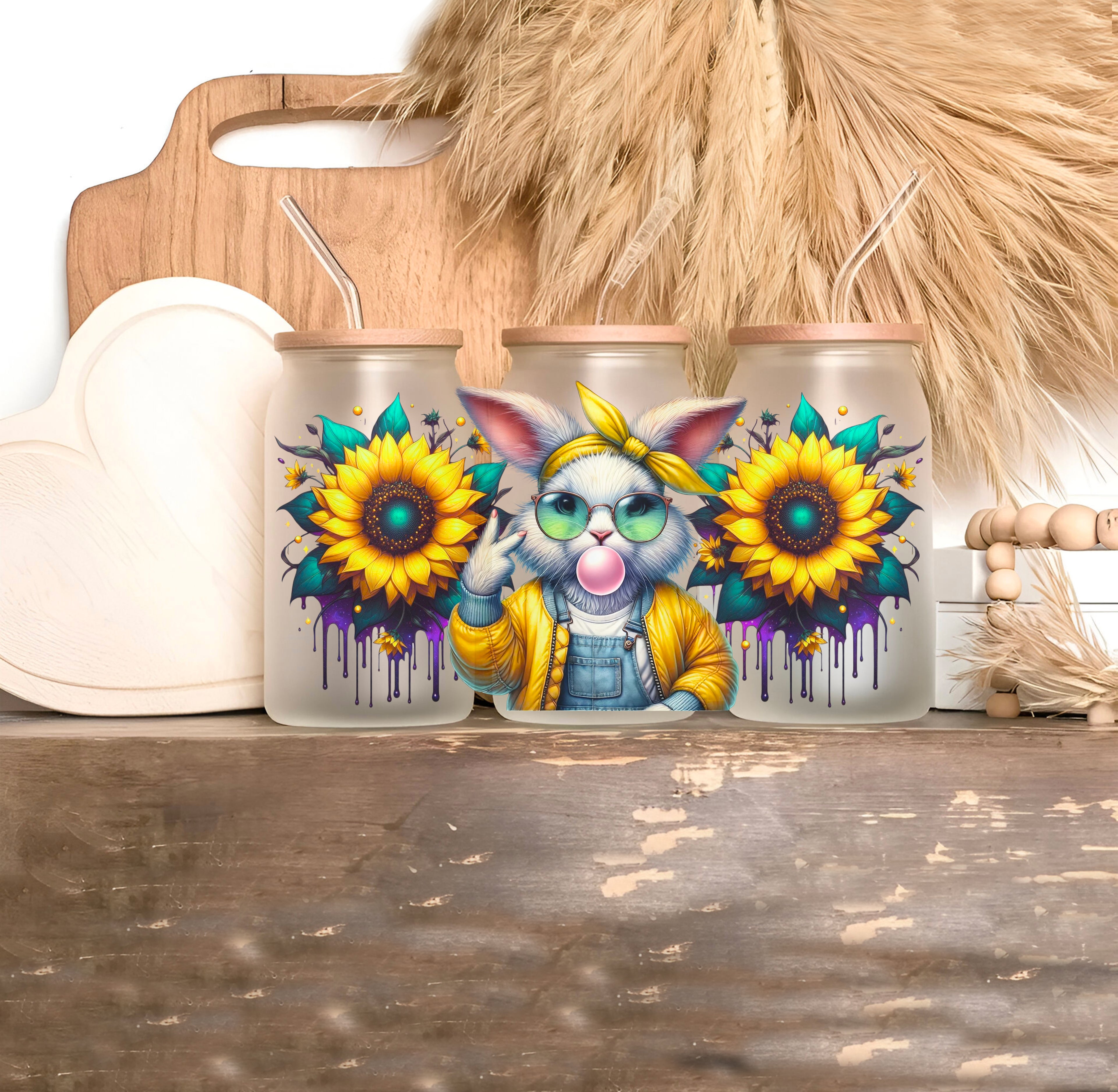 16oz Glass - Minnie &amp; Daisy