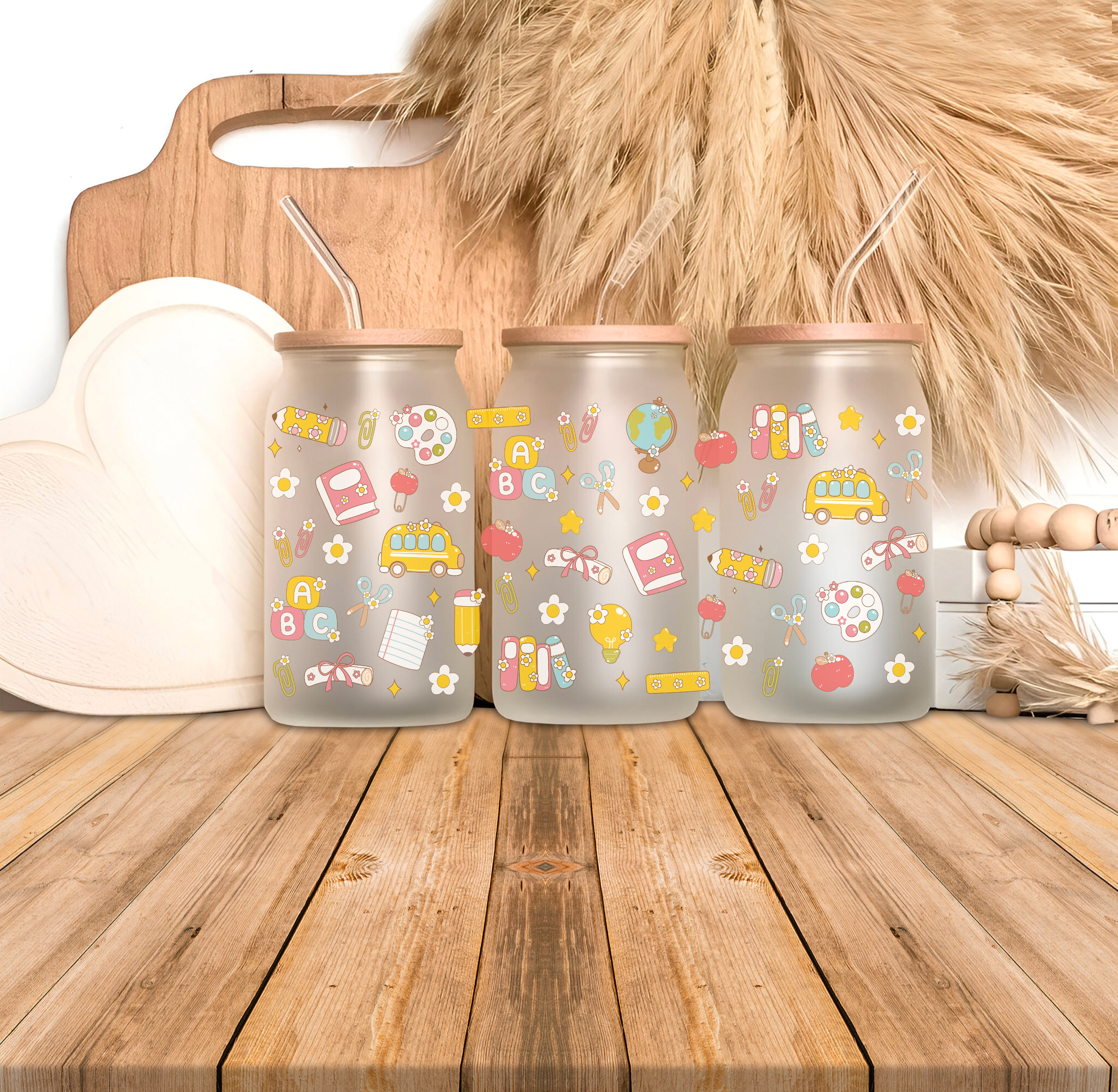 Verre 16oz givré - SCOLAIRE CUTIE