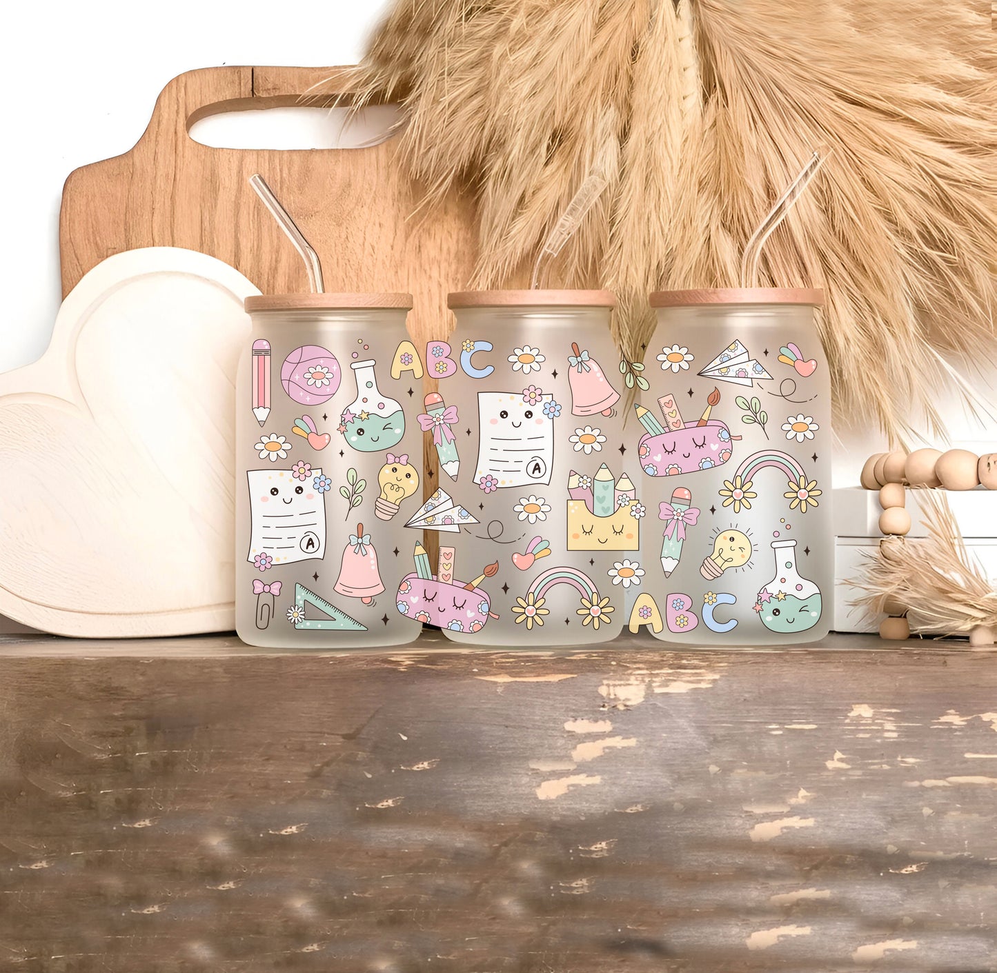 Verre 16oz givré - ÉCOLE CUTIE