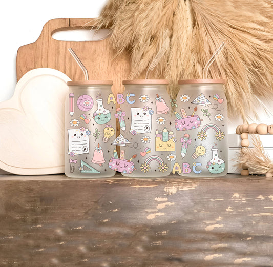 Verre 16oz givré - ÉCOLE CUTIE