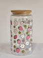 Verre 16oz clair - FRAISES ET MARGUERITES