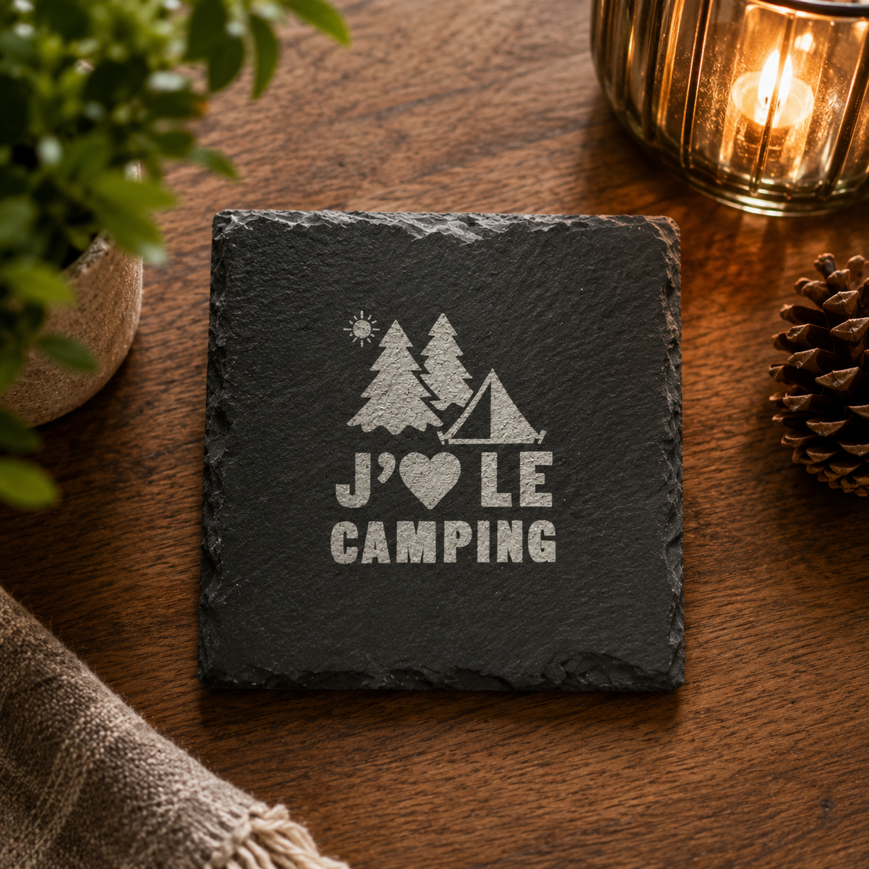 Sous-verre - J'AIME LE CAMPING
