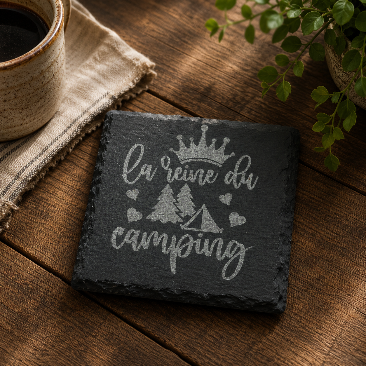 Sous-verre - LA REINE DU CAMPING