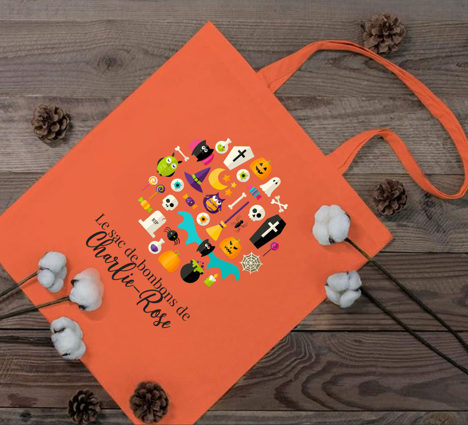 Sac coton - moyen 16x15 - HALLOWEEN ICÔNES